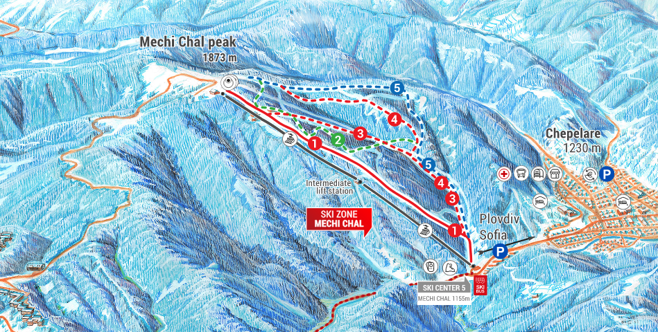 Pistenplan Mechi Chal