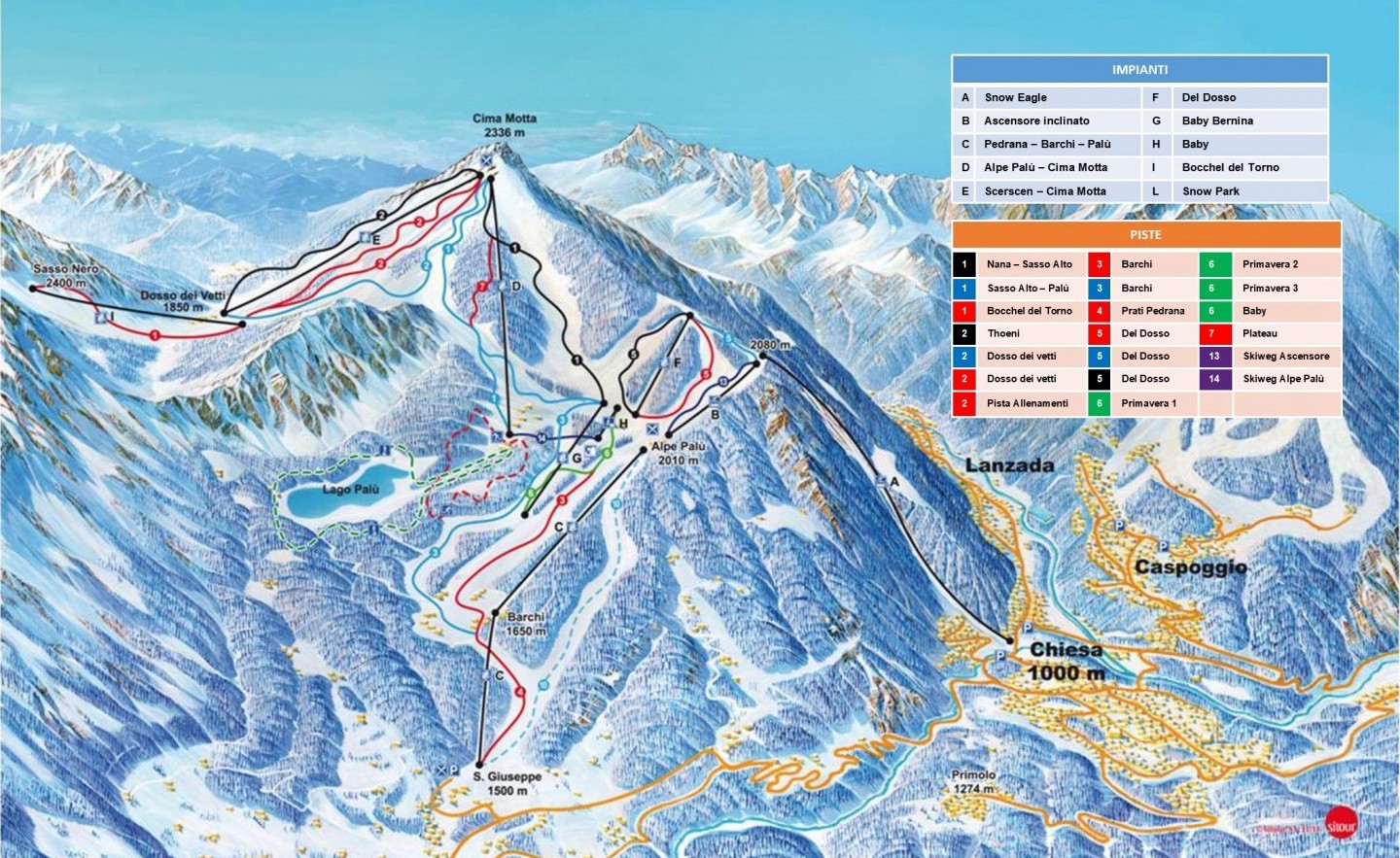 Pistenplan Valmalenco