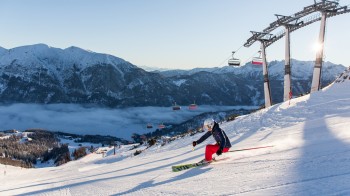 morgendlicher Blick auf Achenkirch - an der Bergstation