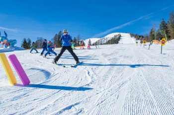 Zu sehen ist das Gebiet der Skischule in Christlum am Achensee in Tirol.