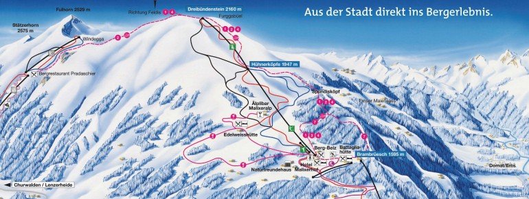 Pistenplan Chur Brambrüesch
