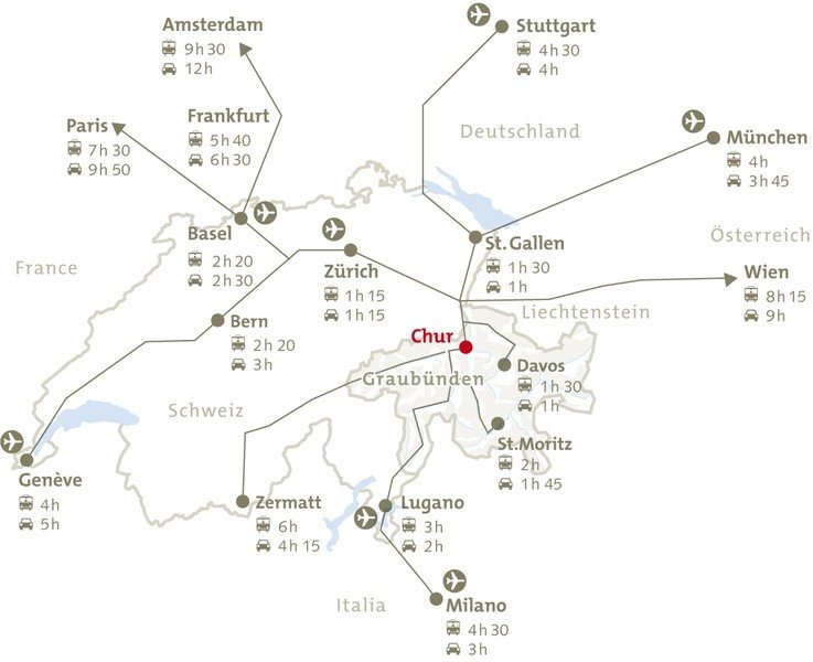 Anreise nach Chur