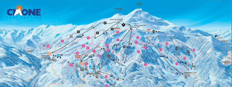 Pistenplan Cimone