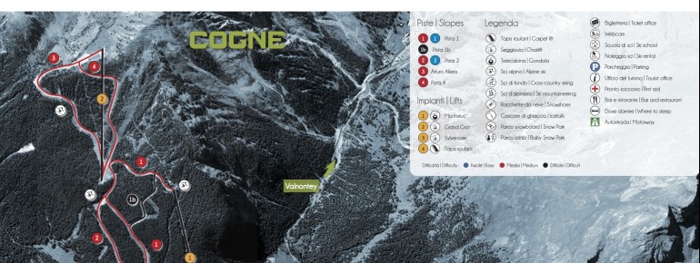 Pistenplan Cogne - Gran Paradiso