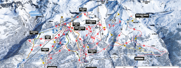 Pistenplan Crans-Montana