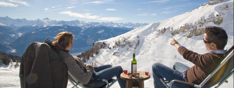 Ausblick von der Hütte Taules