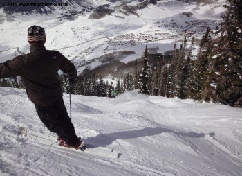 Super schwer und super steil: Banana Funnel vom Gipfel des Mt. Crested Butte.