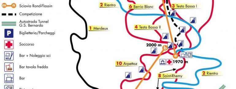 Pistenplan Crévacol - Saint Rhemy en Bosses