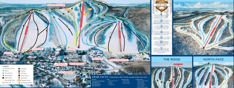 Pistenplan Crystal Mountain