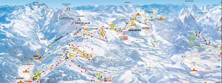 Pistenplan Dachstein West