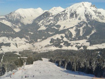Die Abfahrt nach Russbach ist die längste von Dachstein West