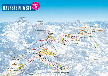 Pistenplan Dachstein West (Annaberg, Russbach, Gosau)