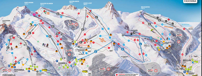 Pistenplan Damüls Mellau
