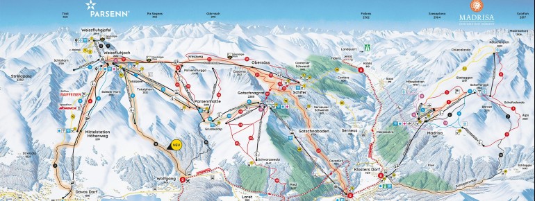 Pistenplan Davos Klosters Mountains