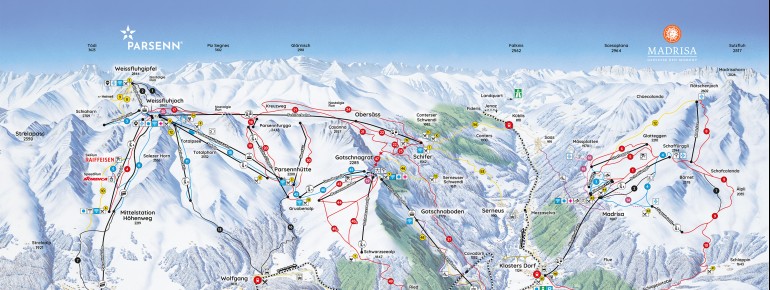 Pistenplan Parsenn Davos/Klosters