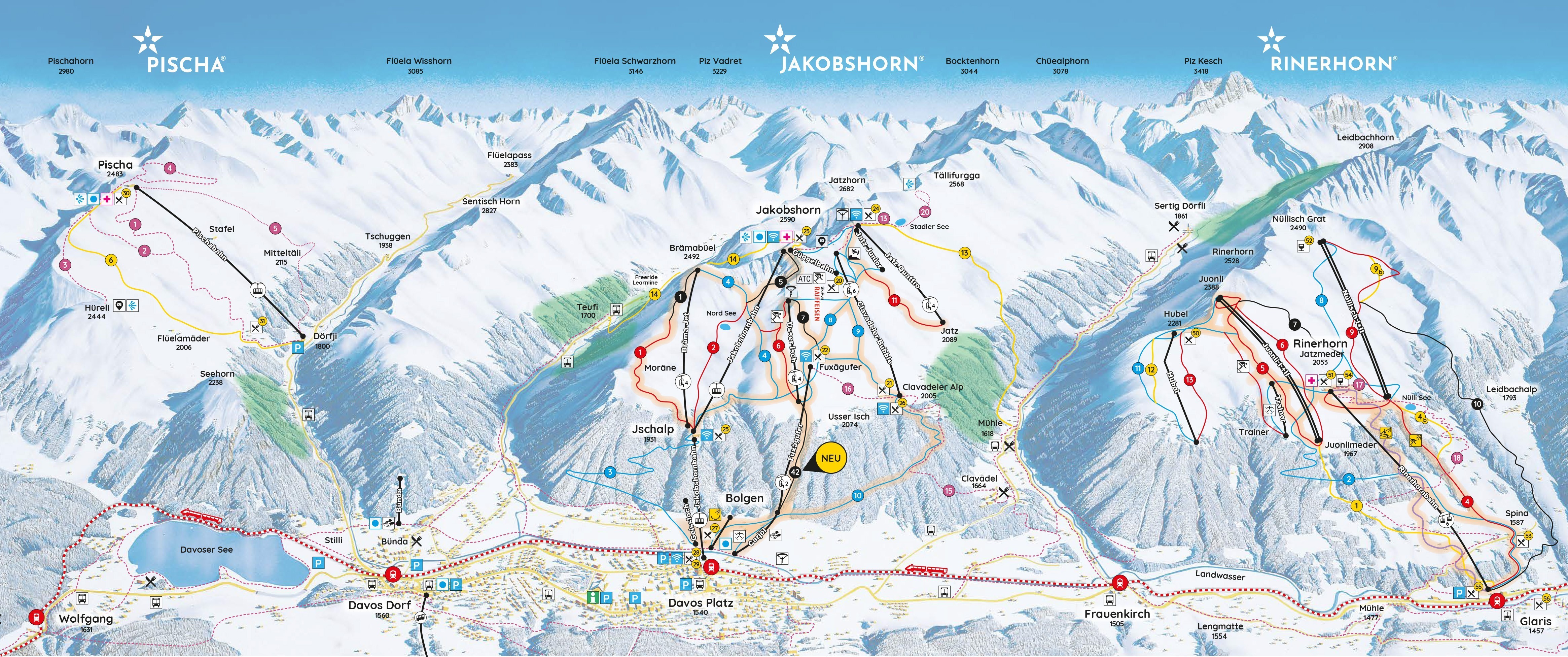 Pistenplan Rinerhorn