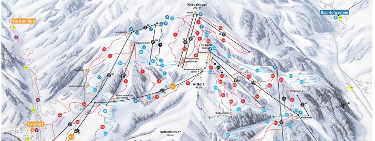 Pistenplan Dorfgastein - Großarltal