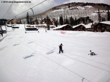 Wer das Snowboarden erst noch erlernen muss, der findet mit den Hängen an den Liften Graduate Triple und Columbine Triple ein perfektes Übungsgelände.