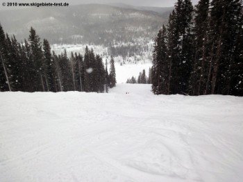 Nur für sehr gute Snowboarder: Bull Run am Grizzly Lift!