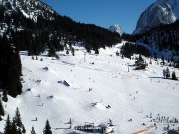 Überblick Snowpark Ehrwalder Alm