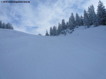 Steilstes Teilstück der Issental-Abfahrt