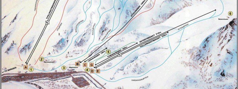 Pistenplan Eikedalen