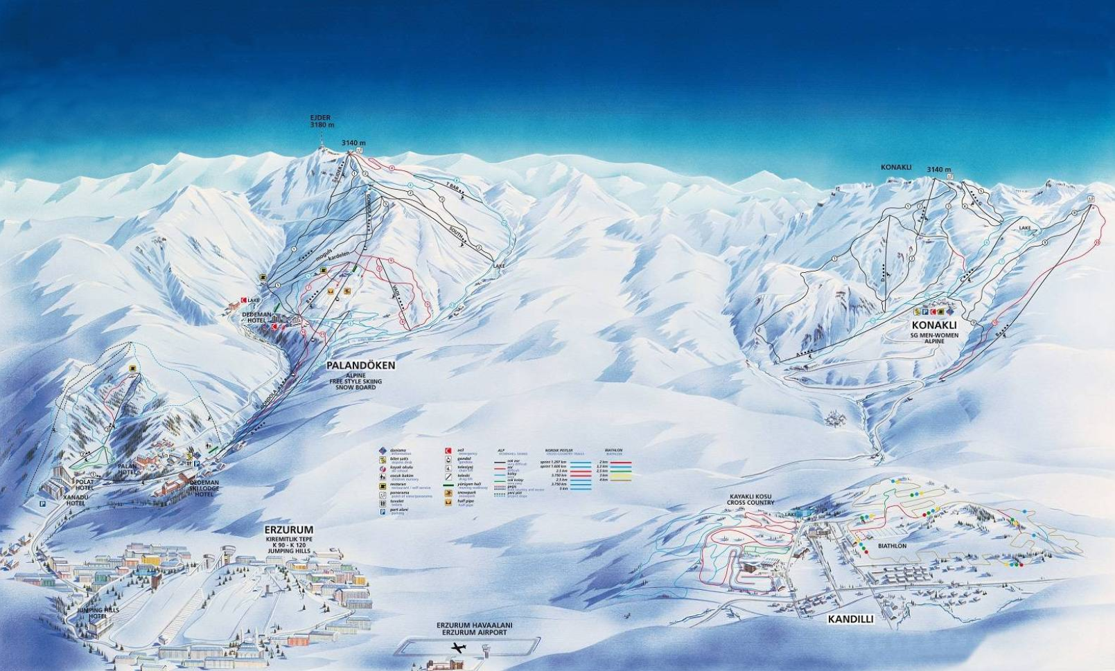 Pistenplan Ejder 3200 World Ski Center