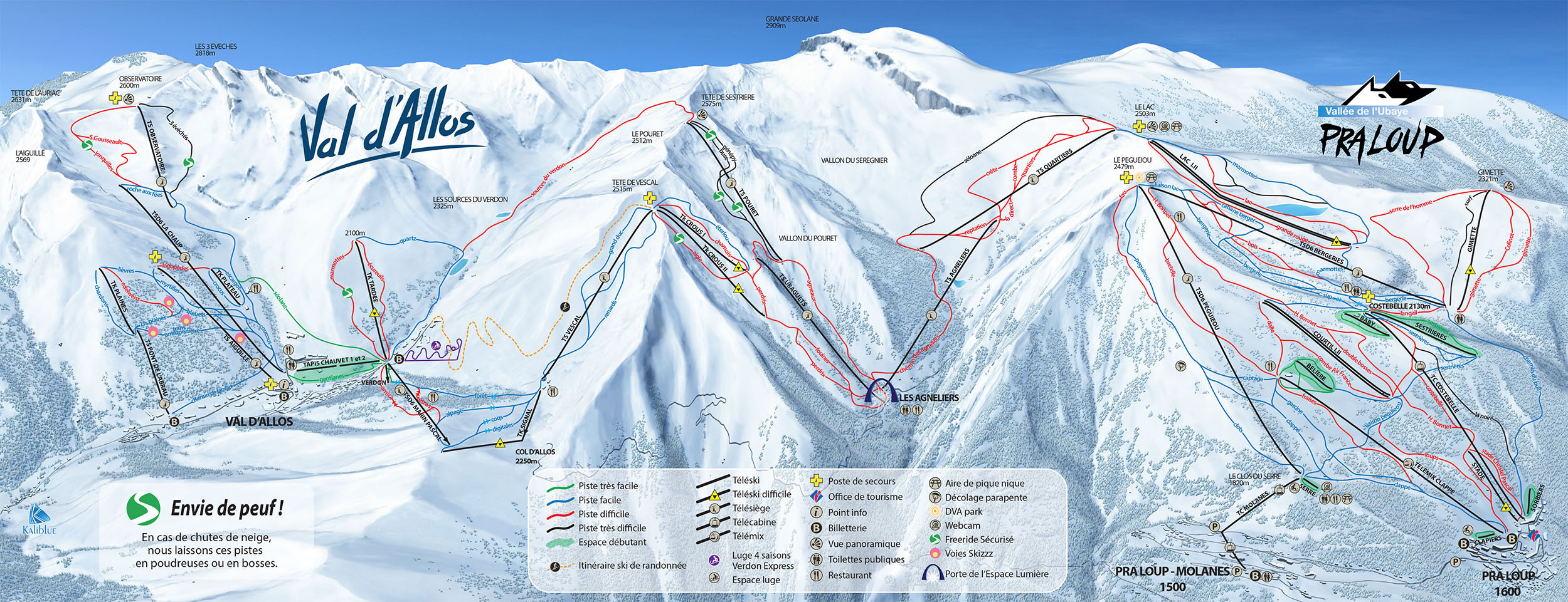 Pistenplan Val d'Allos