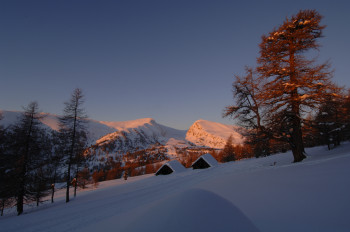 Blick von der Höhen-Loipe zum Falkertspitz und dem Rodresnock