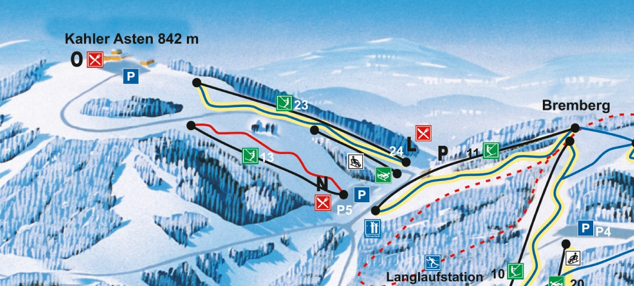 Familienskigebiet Sahnehang mit Rodellift