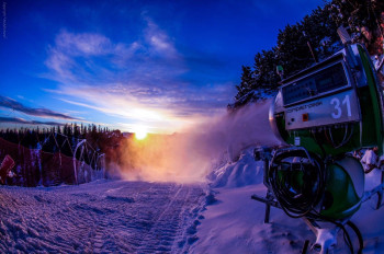Die neue Beschneiungsanlage sorgt für gute Pistenverhältnisse.