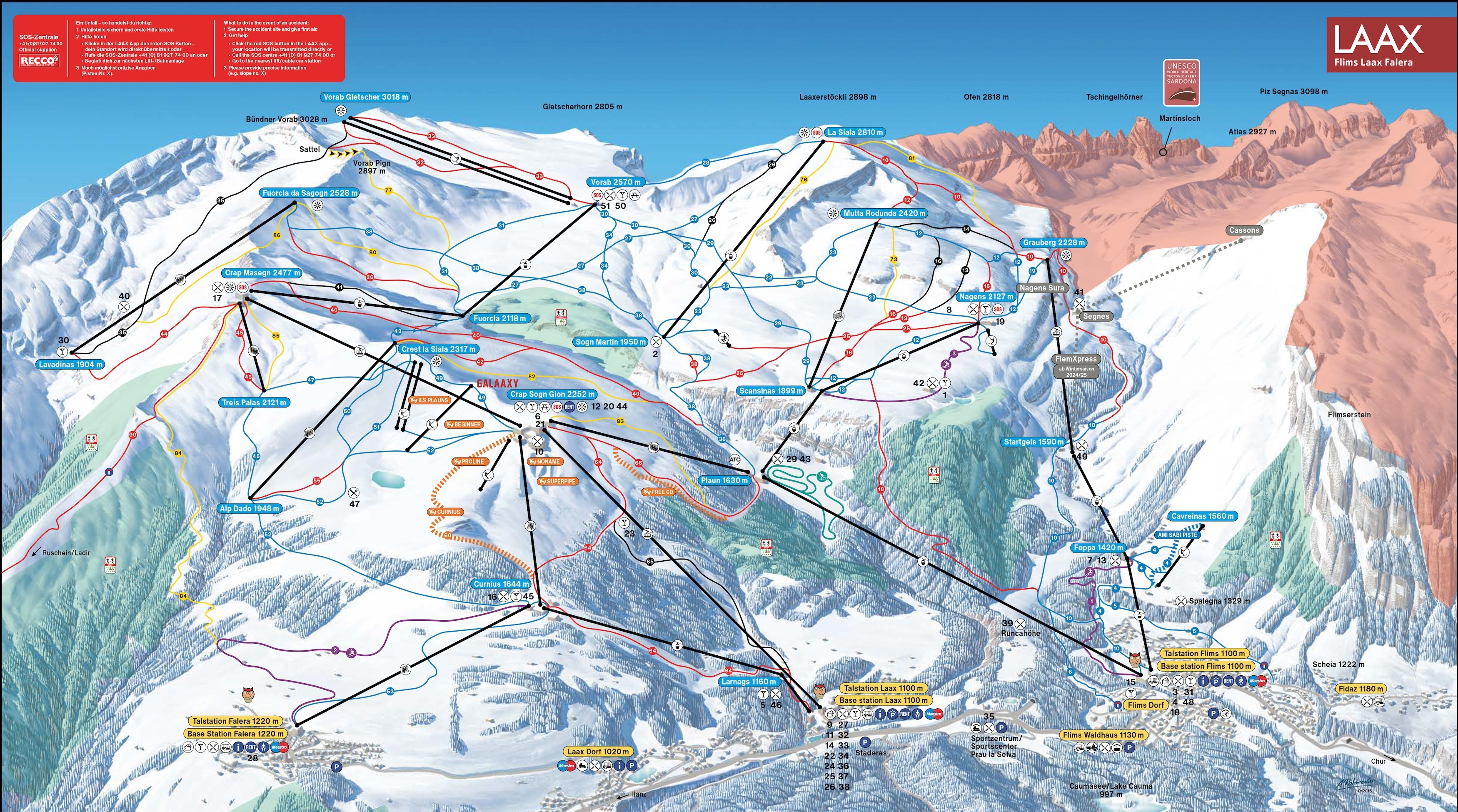 Pistenplan Laax