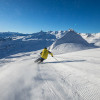Skifahrer vor dem Spitzmeilen