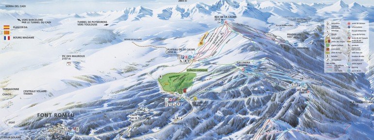 Pistenplan Font Romeu