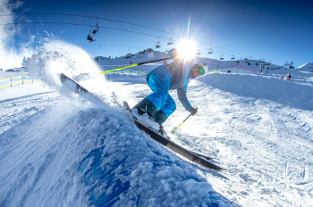 Am Spieljoch gibt es einen Snowpark.