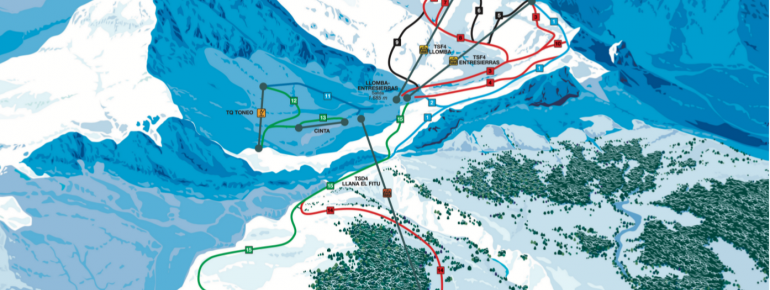 Pistenplan Fuentes de Invierno
