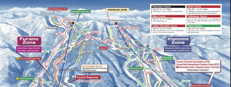 Pistenplan Furano