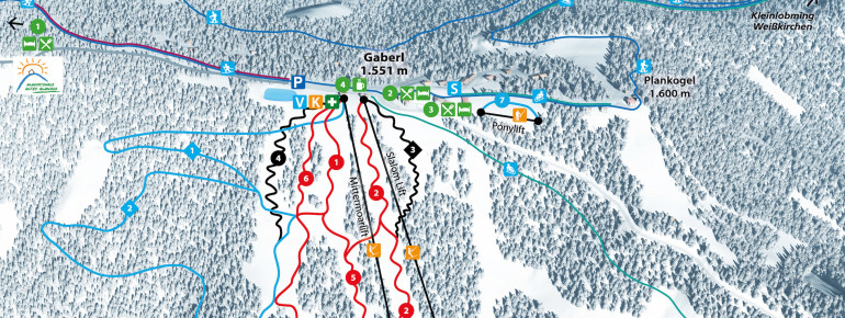 Pistenplan Gaberl - Plankogel