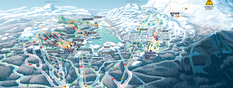 Pistenplan Gaustablikk - Rjukan