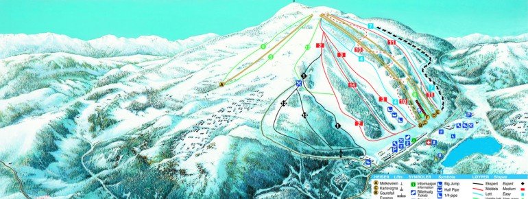 Pistenplan Gautefall