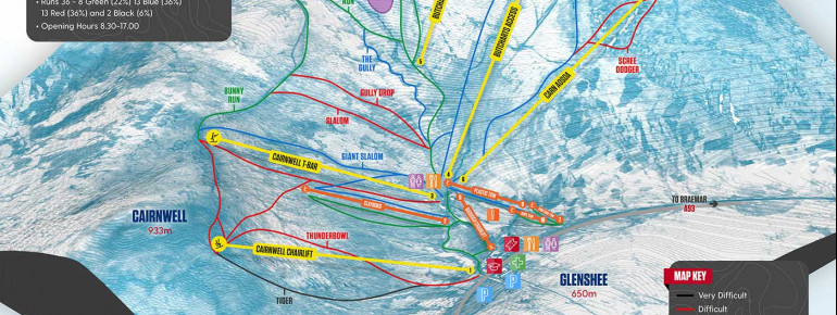 Pistenplan Glenshee