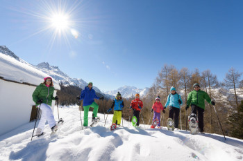Sehr beliebt in Grächen: Schneeschuhwandern