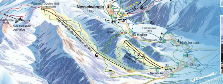 Pistenplan Grän Füssener Jöchle