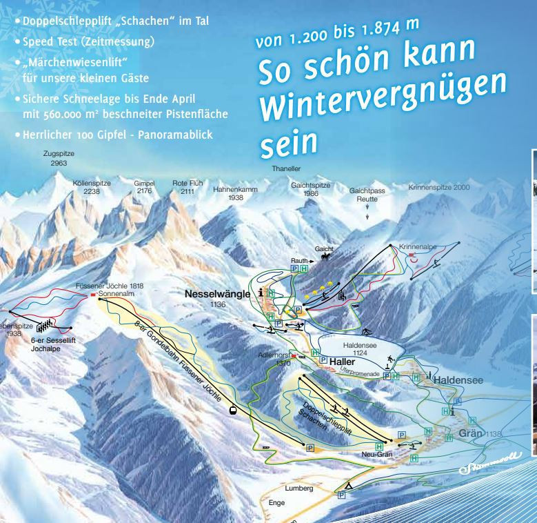 Pistenplan Grän Füssener Jöchle