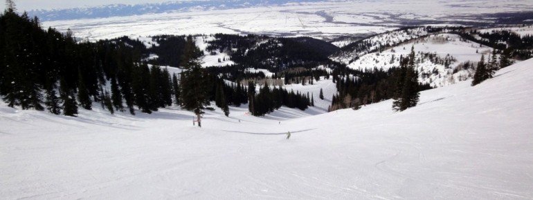 Eine der breitesten Pisten in Grand Targhee: Chief Joseph Bowl!