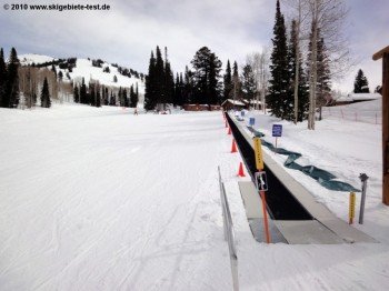 Zauberteppichlift an der Talstation des Shoshone Lifts!