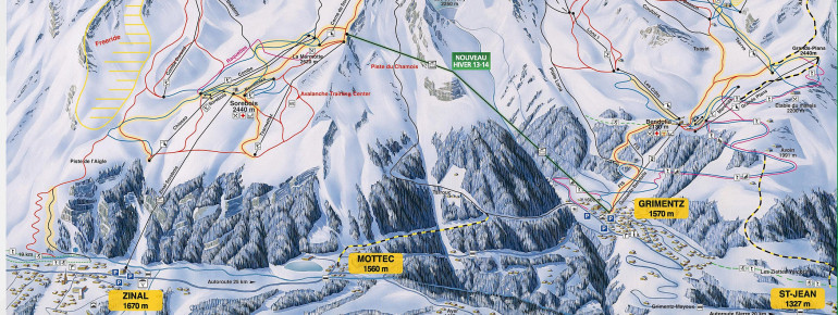 Pistenplan Grimentz - Zinal