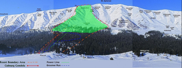 Pistenplan Gulmarg Resort