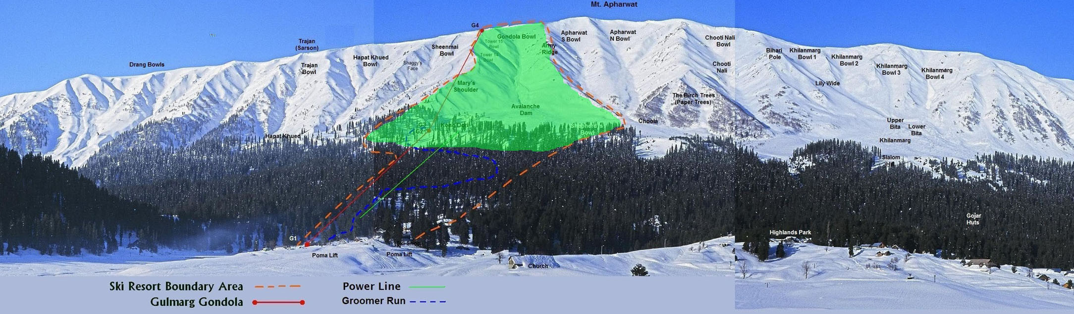 Pistenplan Gulmarg