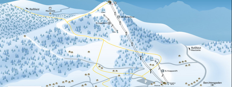 Pistenplan Hallein Zinkenlifte